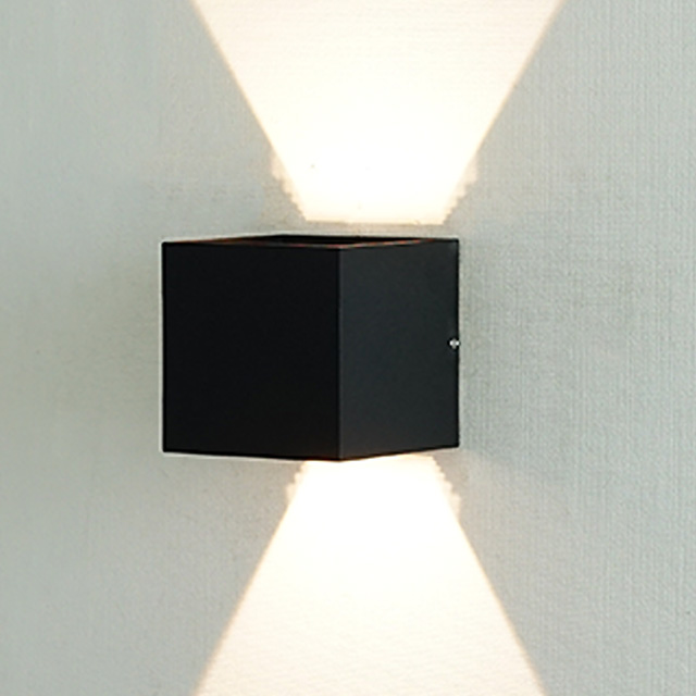 LED 에코 멜로즈 1등 5W 사각 벽등 2colors 실내벽등 인테리어 카페 조명 침실등