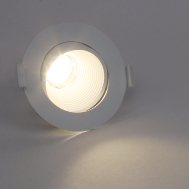 LED 다운라이트 3인치 에코케이브 COB 7W 직회전 원형 플리커프리 매립등