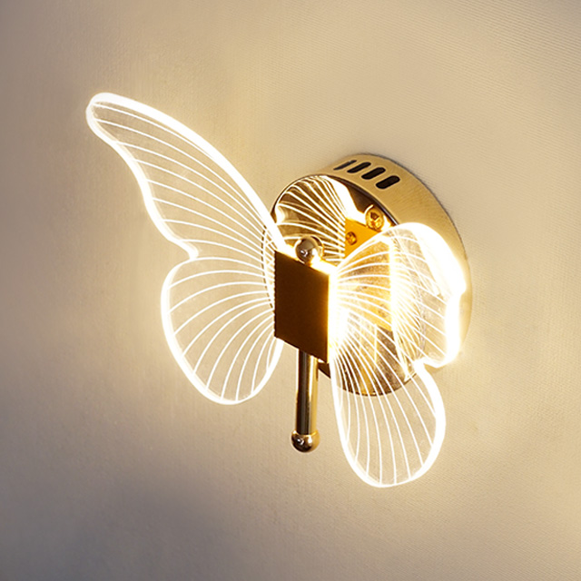 LED 나비 1등 8W 벽등 실내벽등 벽부등 인테리어 카페 조명 침실등 키즈 조명