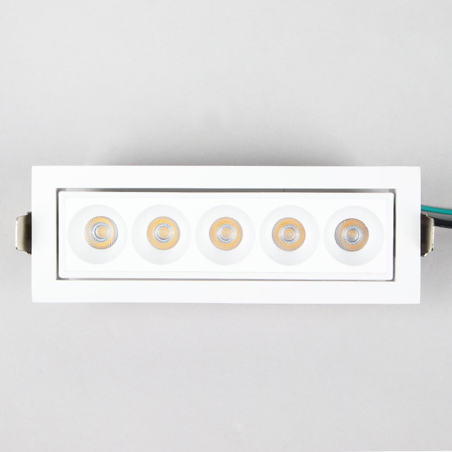 LED 다운라이트 멀티 매입등 5구 에코 자스민 사각 COB 10W 매립등기구